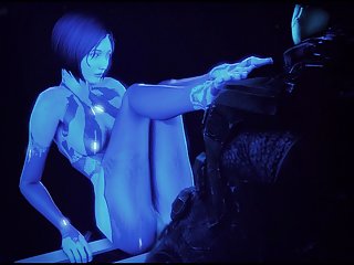 二つのカノジョ左のqrコードを読み取鋳造cortana吸fucksす! (halo有名人の集)